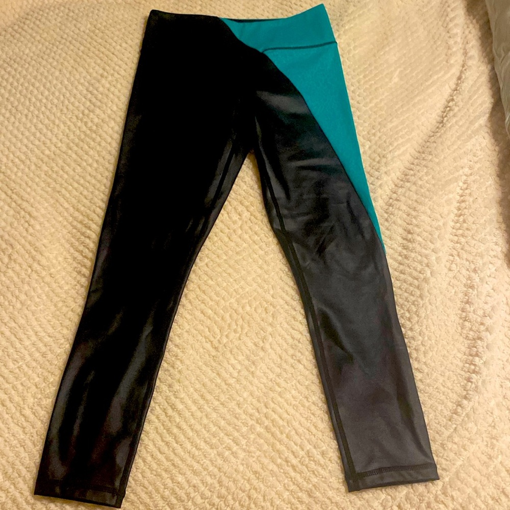 Black and Teal Leggings